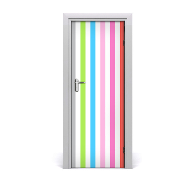 Vinilo para puerta Rayas de colores