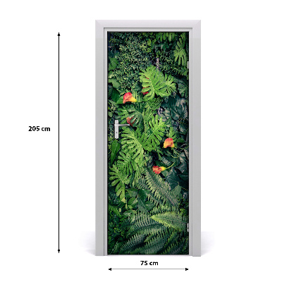 Door sticker Vegetación tropical