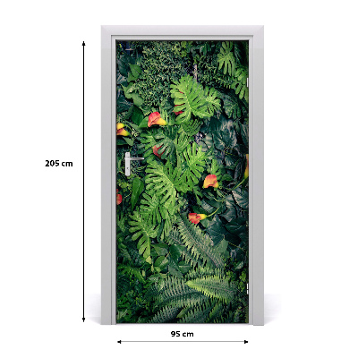 Door sticker Vegetación tropical