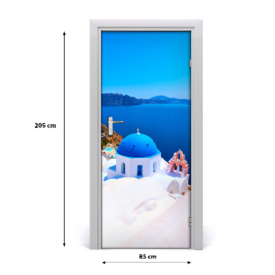 Pegatina para puerta Santorini grecia