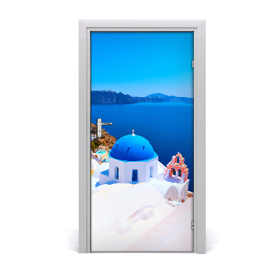 Pegatina para puerta Santorini grecia