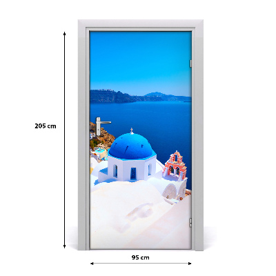 Pegatina para puerta Santorini grecia