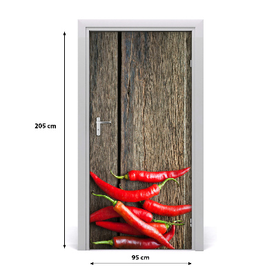 Vinilo para puerta Guindillas
