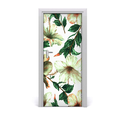 Pegatina para puerta Hibisco