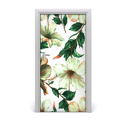 Pegatina para puerta Hibisco