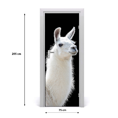 Pegatina para puerta Llama blanca
