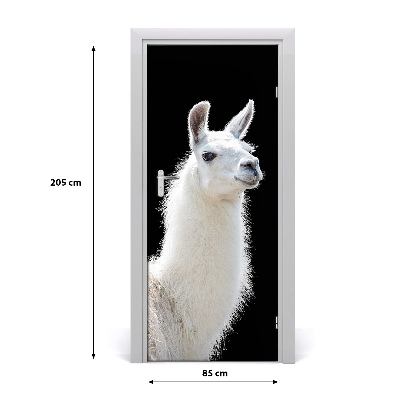 Pegatina para puerta Llama blanca