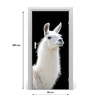 Pegatina para puerta Llama blanca