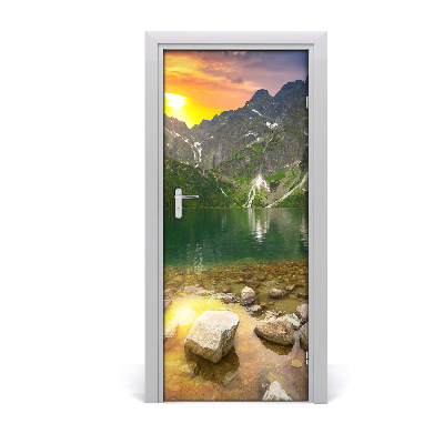 Vinilo para puerta Lago morskie oko monte tatras