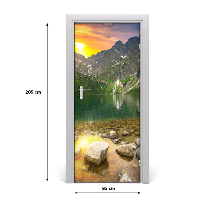 Vinilo para puerta Lago morskie oko monte tatras