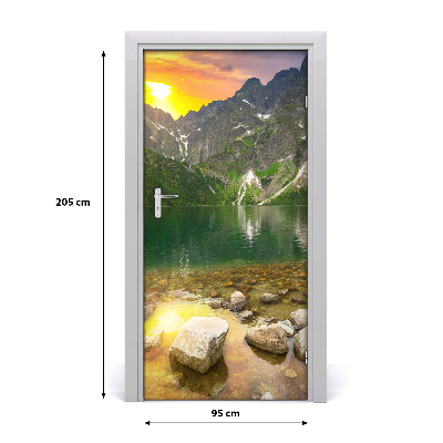 Vinilo para puerta Lago morskie oko monte tatras