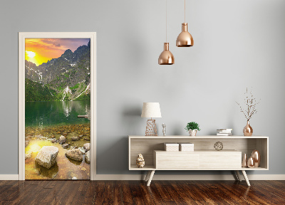 Vinilo para puerta Lago morskie oko monte tatras