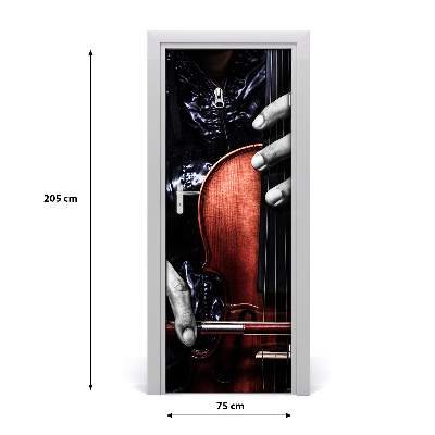Vinilo para puerta Música violín