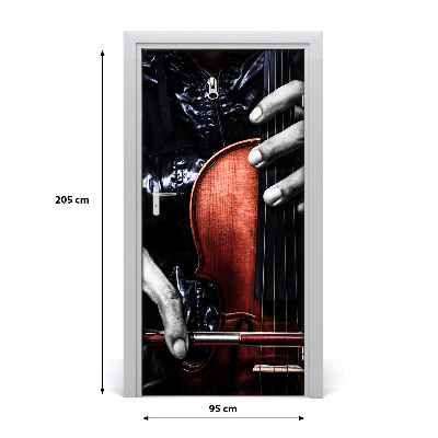 Vinilo para puerta Música violín