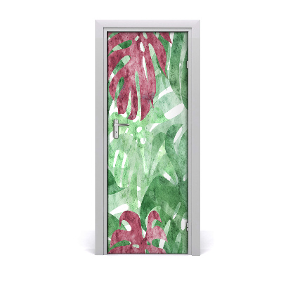 Pegatina para puerta Monstera