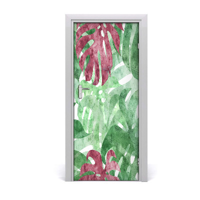 Pegatina para puerta Monstera