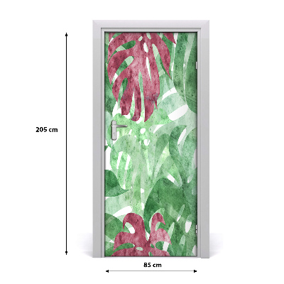 Pegatina para puerta Monstera