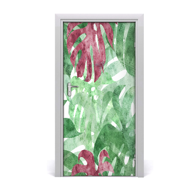 Pegatina para puerta Monstera