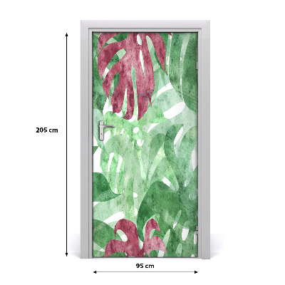 Pegatina para puerta Monstera
