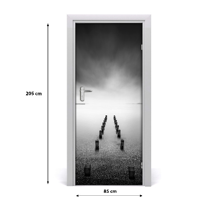 Pegatina para puerta Agua lago