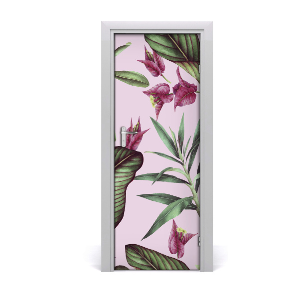 Lámina adhesiva de puerta Motivo hawaiano
