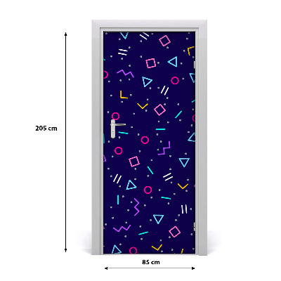 Vinilo para puerta Fondo geométrico