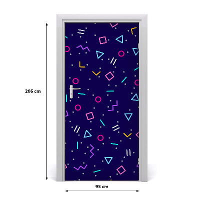 Vinilo para puerta Fondo geométrico