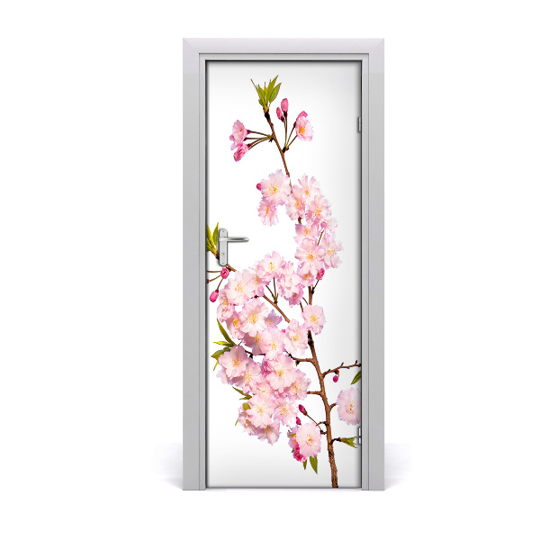 Lámina adhesiva de puerta Flores de cerezo