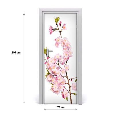 Lámina adhesiva de puerta Flores de cerezo