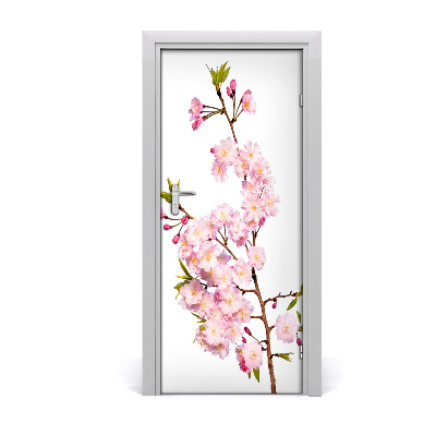 Lámina adhesiva de puerta Flores de cerezo