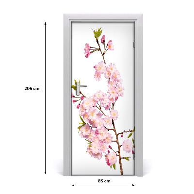Lámina adhesiva de puerta Flores de cerezo