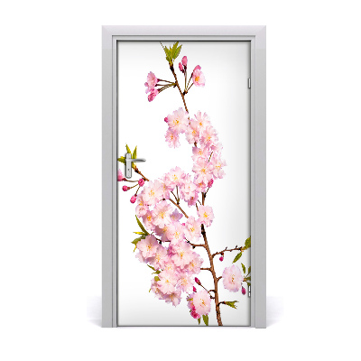 Lámina adhesiva de puerta Flores de cerezo