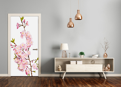 Lámina adhesiva de puerta Flores de cerezo