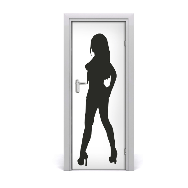 Vinilo para puerta Silhueta femenina