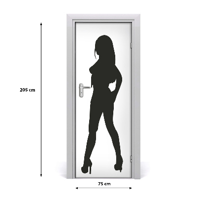Vinilo para puerta Silhueta femenina