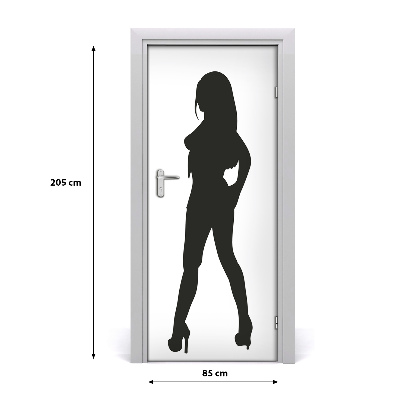Vinilo para puerta Silhueta femenina