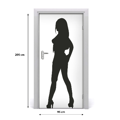Vinilo para puerta Silhueta femenina