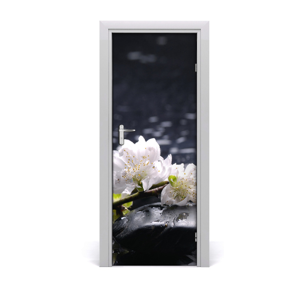 Door adhesive Flores piedras
