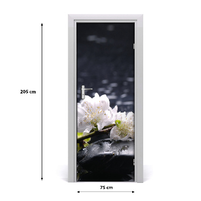 Door adhesive Flores piedras