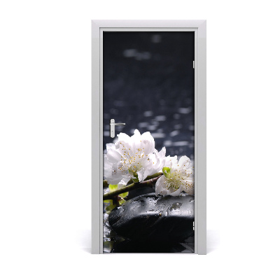 Door adhesive Flores piedras