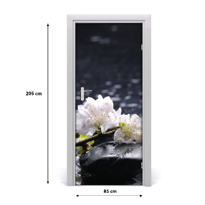 Door adhesive Flores piedras