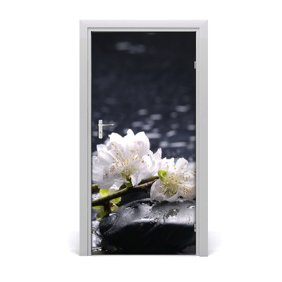 Door adhesive Flores piedras