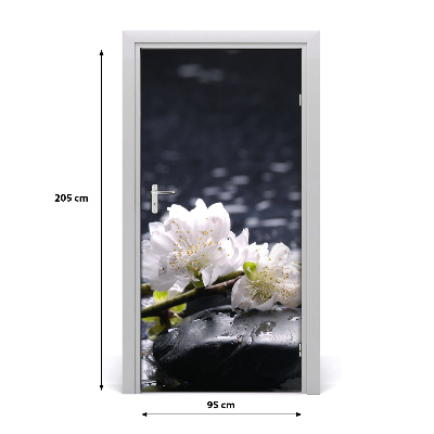 Door adhesive Flores piedras