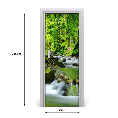 Vinilo para puerta Torrente de montaña