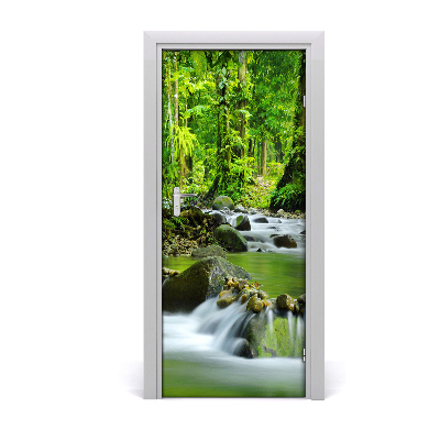 Vinilo para puerta Torrente de montaña