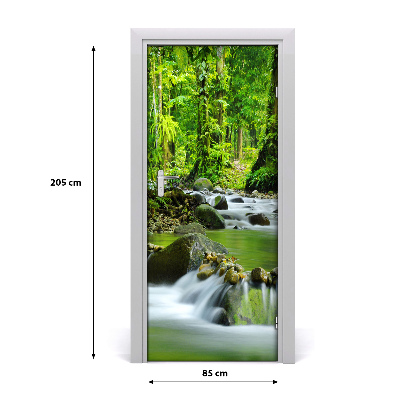 Vinilo para puerta Torrente de montaña