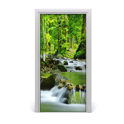 Vinilo para puerta Torrente de montaña
