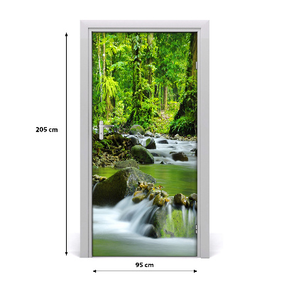 Vinilo para puerta Torrente de montaña