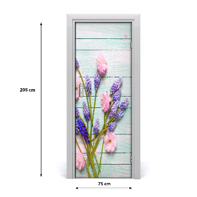 Lámina adhesiva de puerta Muscari