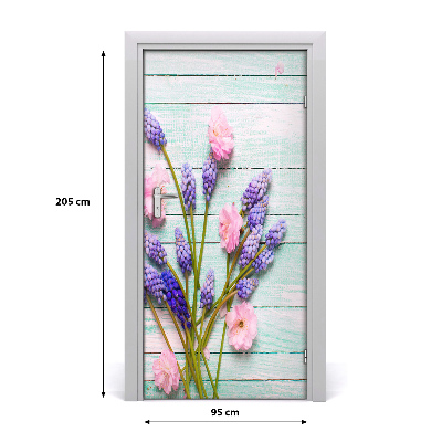 Lámina adhesiva de puerta Muscari